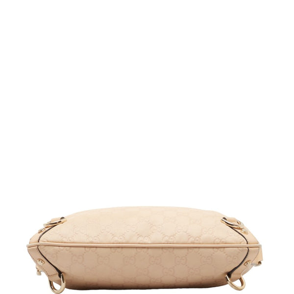 グッチ グッチシマ アビー 斜め掛け ショルダーバッグ 131326 ベージュ レザー レディース GUCCI 【中古】