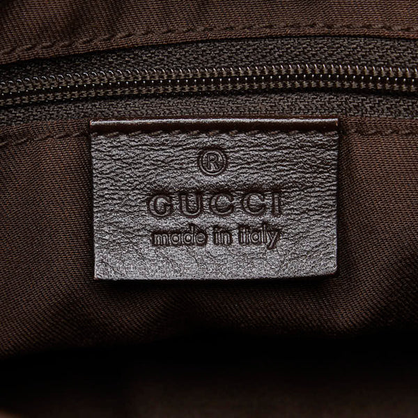 グッチ GGキャンバス アビー ハンドバッグ トートバッグ 190525 ベージュ ブラウン キャンバス レザー レディース GUCCI 【中古】