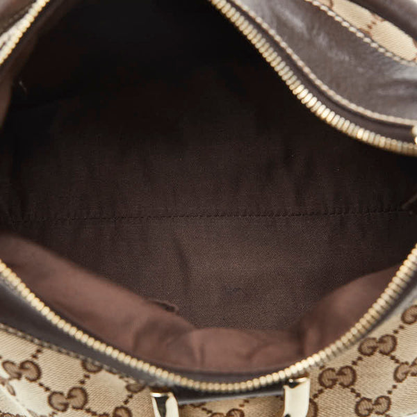 グッチ GGキャンバス アビー ハンドバッグ トートバッグ 190525 ベージュ ブラウン キャンバス レザー レディース GUCCI 【中古】