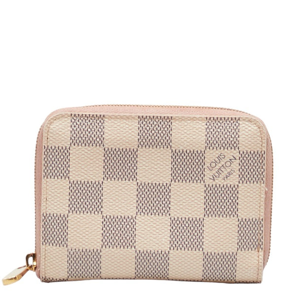 ルイ ヴィトン ダミエアズール ジッピーコイン パース コインケース N60229 ローズバレリーヌ ピンク PVC レディース LOUIS VUITTON 【中古】