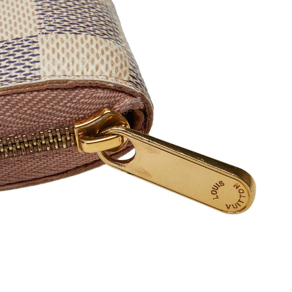 ルイ ヴィトン ダミエアズール ジッピーコイン パース コインケース N60229 ローズバレリーヌ ピンク PVC レディース LOUIS VUITTON 【中古】
