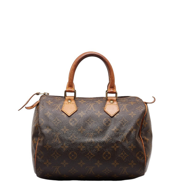 ルイ ヴィトン モノグラム スピーディ25 ミニボストンバッグ ハンドバッグ M41528 ブラウン PVC レザー レディース LOUIS VUITTON 【中古】