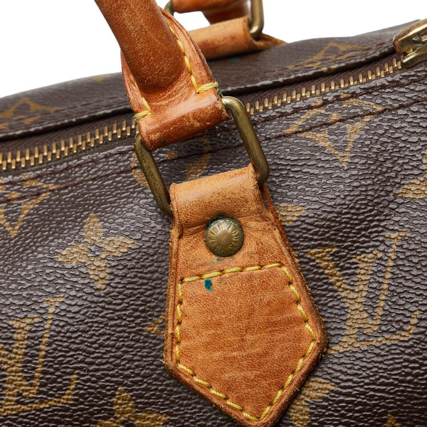 ルイ ヴィトン モノグラム スピーディ25 ミニボストンバッグ ハンドバッグ M41528 ブラウン PVC レザー レディース LOUIS VUITTON 【中古】