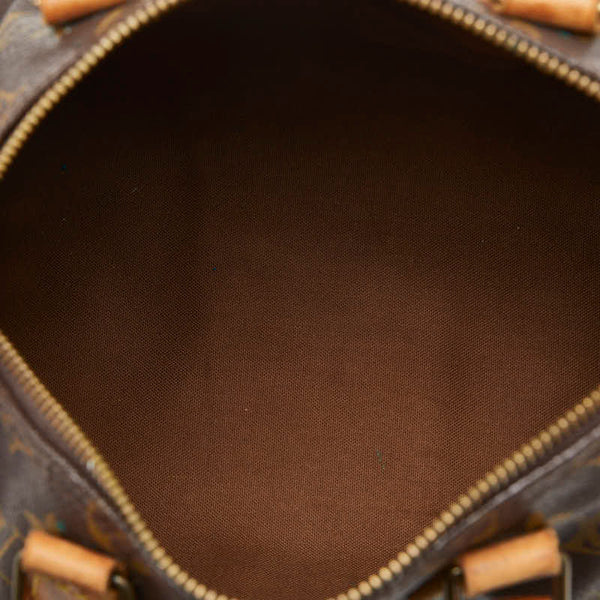 ルイ ヴィトン モノグラム スピーディ25 ミニボストンバッグ ハンドバッグ M41528 ブラウン PVC レザー レディース LOUIS VUITTON 【中古】
