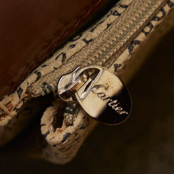 カルティエ パンテール パンサー ハンドバッグ ショルダーバッグ 2WAY ブラウン レザー レディース CARTIER 【中古】