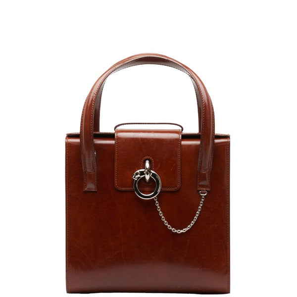 カルティエ パンテール パンサー ハンドバッグ ショルダーバッグ 2WAY ブラウン レザー レディース CARTIER 【中古】