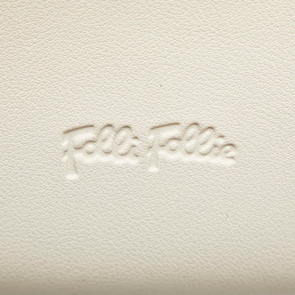 フォリフォリ ファラベラ タイニー ハンドバッグ クロテッドクリーム ホワイト レザー レディース Folli Follie 【中古】