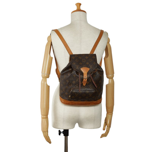 ルイ ヴィトン モノグラム モンスリMM リュック バックパック M51136 ブラウン PVC レザー レディース LOUIS VUITTON 【中古】