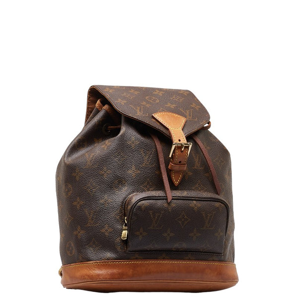 ルイ ヴィトン モノグラム モンスリMM リュック バックパック M51136 ブラウン PVC レザー レディース LOUIS VUITTON 【中古】