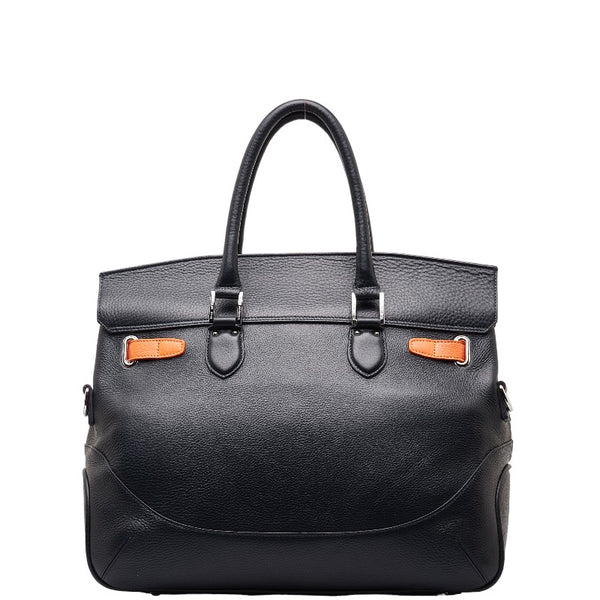 ペッレモルビダ メイデンヴォヤージュ ハンドバッグ ショルダーバッグ 2WAY ネイビー オレンジ レザー レディース PELLE MORBIDA 【中古】
