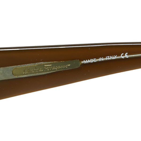 サルヴァトーレフェラガモ アイウェア サングラス ブラウン プラスチック レディース Salvatore Ferragamo 【中古】