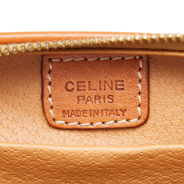セリーヌ マカダム ポーチ コスメポーチ 小物入れ ブラウン PVC レディース CELINE 【中古】