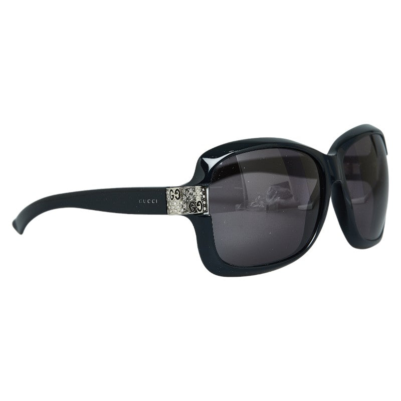 グッチ マイクロGG ラインストーン サングラス GG2985 ブラック シルバー プラスチック レディース GUCCI 【中古】