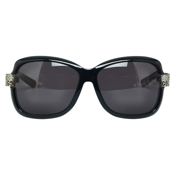 グッチ マイクロGG ラインストーン サングラス GG2985 ブラック シルバー プラスチック レディース GUCCI 【中古】