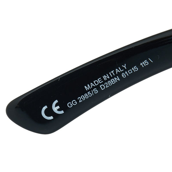 グッチ マイクロGG ラインストーン サングラス GG2985 ブラック シルバー プラスチック レディース GUCCI 【中古】