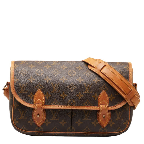 ルイ ヴィトン モノグラム ジベシエールMM 斜め掛け ショルダーバッグ M42247 ブラウン PVC レザー レディース LOUIS VUITTON 【中古】