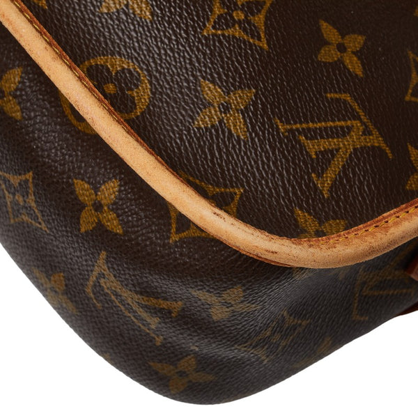 ルイ ヴィトン モノグラム ジベシエールMM 斜め掛け ショルダーバッグ M42247 ブラウン PVC レザー レディース LOUIS VUITTON 【中古】