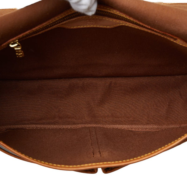 ルイ ヴィトン モノグラム ジベシエールMM 斜め掛け ショルダーバッグ M42247 ブラウン PVC レザー レディース LOUIS VUITTON 【中古】