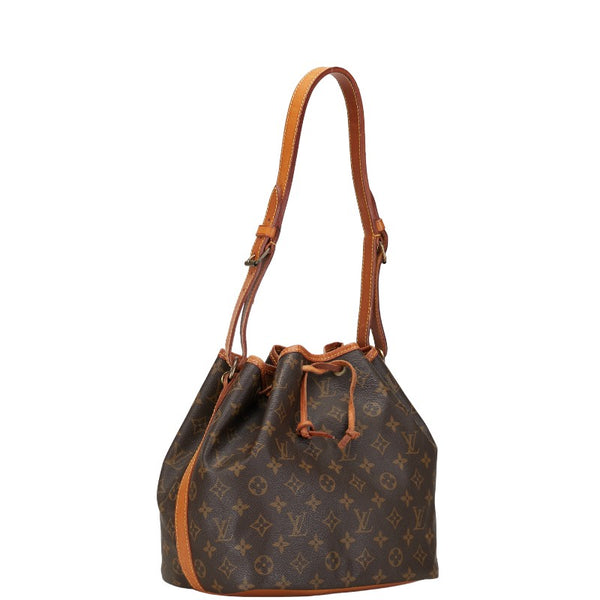 ルイ ヴィトン モノグラム プチノエ ショルダーバッグ M42226 ブラウン PVC レザー レディース LOUIS VUITTON 【中古】