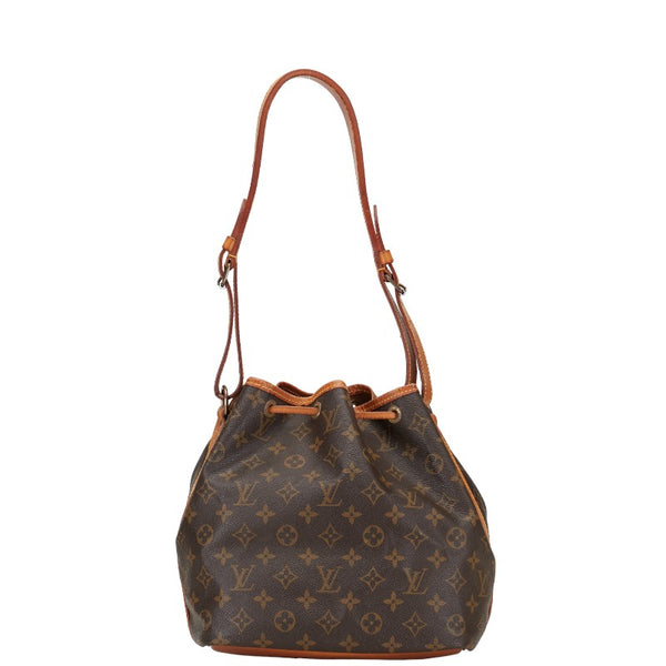 ルイ ヴィトン モノグラム プチノエ ショルダーバッグ M42226 ブラウン PVC レザー レディース LOUIS VUITTON 【中古】
