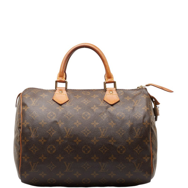 ルイ ヴィトン モノグラム スピーディ30 ハンドバッグ M41526 ブラウン PVC レザー レディース LOUIS VUITTON 【中古】