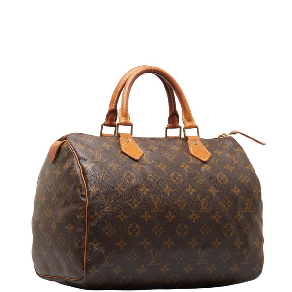 ルイ ヴィトン モノグラム スピーディ30 ハンドバッグ M41526 ブラウン PVC レザー レディース LOUIS VUITTON 【中古】