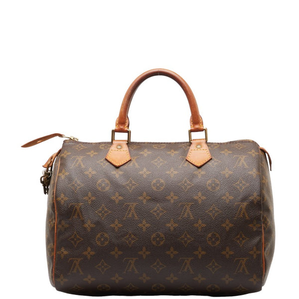 ルイ ヴィトン モノグラム スピーディ30 ハンドバッグ M41526 ブラウン PVC レザー レディース LOUIS VUITTON 【中古】
