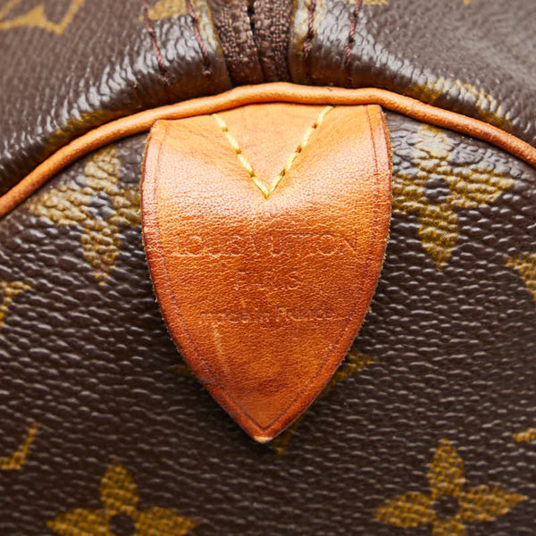 ルイ ヴィトン モノグラム スピーディ30 ハンドバッグ M41526 ブラウン PVC レザー レディース LOUIS VUITTON 【中古】