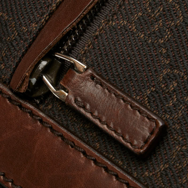 グッチ GGキャンバス ハンドバッグ トートバッグ 30501 ブラウン ブラック キャンバス レザー レディース GUCCI 【中古】