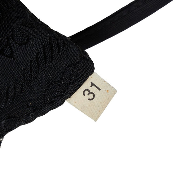 プラダ 三角ロゴプレート ハンドバッグ ブラック ナイロン レディース PRADA 【中古】