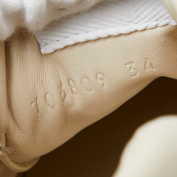 グッチ ロゴ ラメグリッター ダッドスニーカー 703809 アイボリー ホワイト マルチカラー レザー レディース GUCCI 【中古】