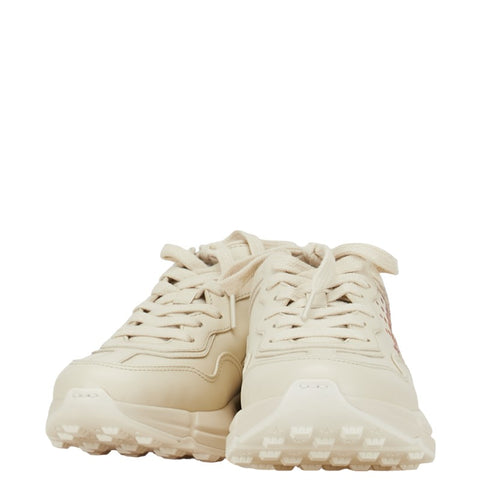 グッチ ロゴ ラメグリッター ダッドスニーカー 703809 アイボリー ホワイト マルチカラー レザー レディース GUCCI 【中古】