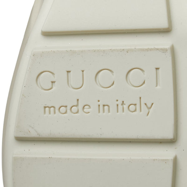 グッチ ロゴ ラメグリッター ダッドスニーカー 703809 アイボリー ホワイト マルチカラー レザー レディース GUCCI 【中古】