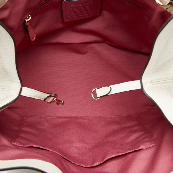 コーチ フラワー 花 スモールレクシー ハンドバッグ ショルダーバッグ 2WAY F25858 ホワイト マルチカラー レザー レディース COACH 【中古】