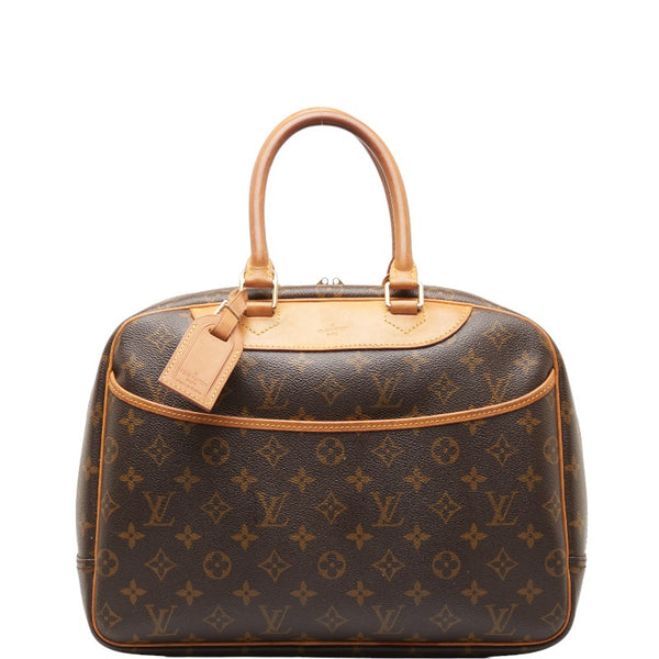ルイ ヴィトン モノグラム ドーヴィル ハンドバッグ M47270 ブラウン PVC レザー レディース LOUIS VUITTON 【中古】