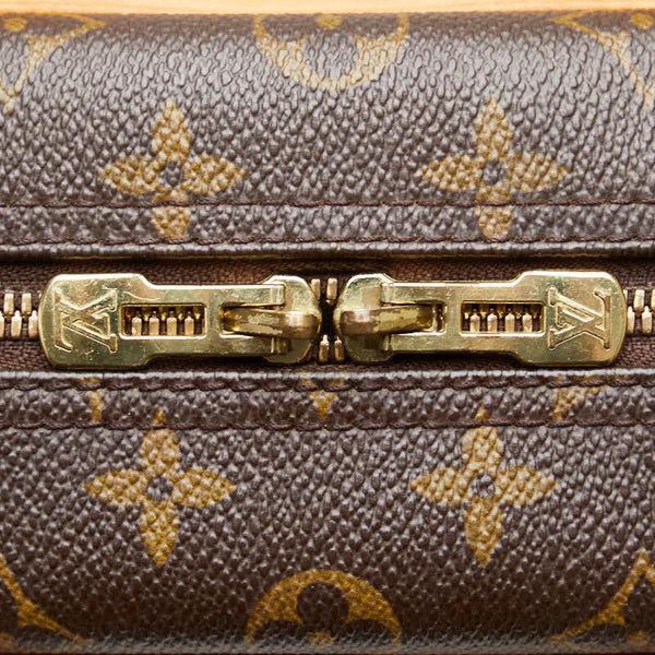 ルイ ヴィトン モノグラム ドーヴィル ハンドバッグ M47270 ブラウン PVC レザー レディース LOUIS VUITTON 【中古】