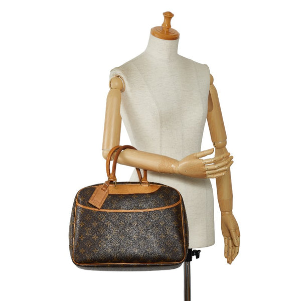 ルイ ヴィトン モノグラム ドーヴィル ハンドバッグ M47270 ブラウン PVC レザー レディース LOUIS VUITTON 【中古】