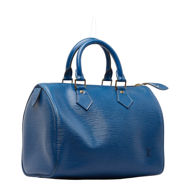 ルイ ヴィトン エピ スピーディ25 ハンドバッグ ミニボストンバッグ M43015 トレドブルー レザー レディース LOUIS VUITTON 【中古】