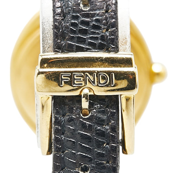 フェンディ チェンジベルト 5色 腕時計 640L クオーツ ホワイト文字盤 メッキ レディース FENDI 【中古】