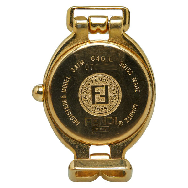 フェンディ チェンジベルト 5色 腕時計 640L クオーツ ホワイト文字盤 メッキ レディース FENDI 【中古】