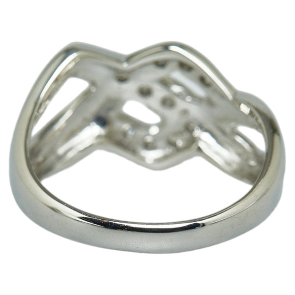 Pt850 プラチナ ダイヤ0.13ct リング 指輪 レディース 11号 【中古】