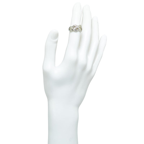 Pt850 プラチナ ダイヤ0.13ct リング 指輪 レディース 11号 【中古】