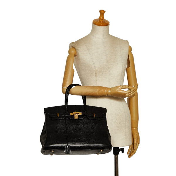 エルメス バーキン35 ハンドバッグ ブラック アルデンヌ レディース HERMES 【中古】