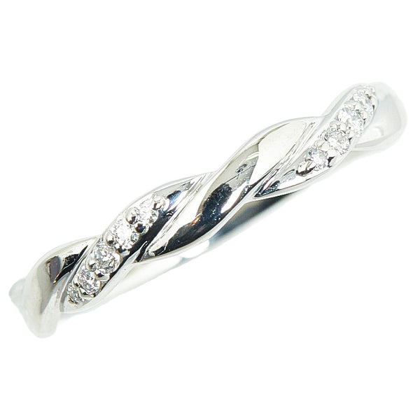 Pt950 プラチナ ダイヤ0.06ct リング 指輪 レディース 10号 【中古】