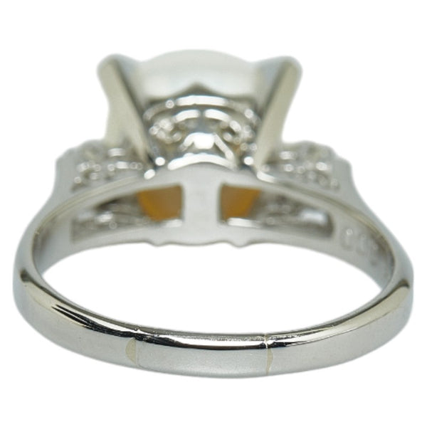 Pt900 プラチナ アコヤパール9.5mm ダイヤ0.08ct リング 指輪 レディース 14号 【中古】