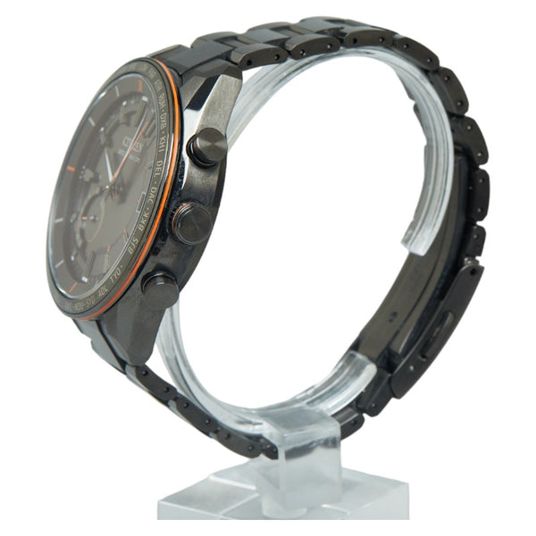 シチズン アテッサ ダイレクトフライト 腕時計 CC3085-51E ソーラー電波時計 ブラック文字盤 スーパーチタニウム メンズ CITIZEN 【中古】