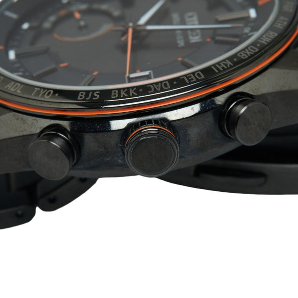 シチズン アテッサ ダイレクトフライト 腕時計 CC3085-51E ソーラー電波時計 ブラック文字盤 スーパーチタニウム メンズ CITIZEN 【中古】