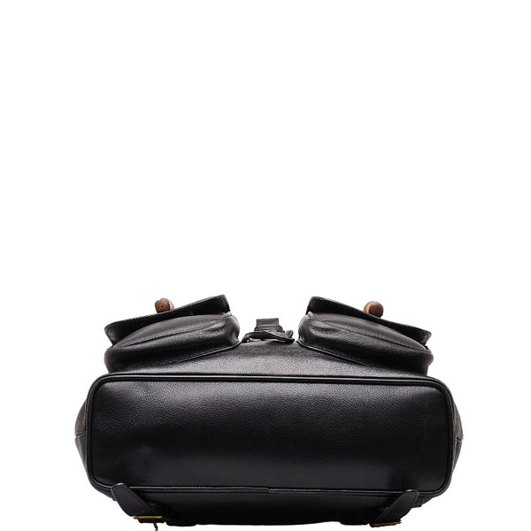 グッチ バンブー リュック バックパック 003 58 0016 ブラック レザー レディース GUCCI 【中古】