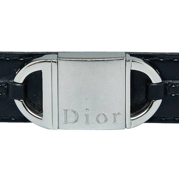 ディオール パンディオラ 腕時計 D78-100 クオーツ ホワイト文字盤 レザー ステンレススチール レディース Dior 【中古】