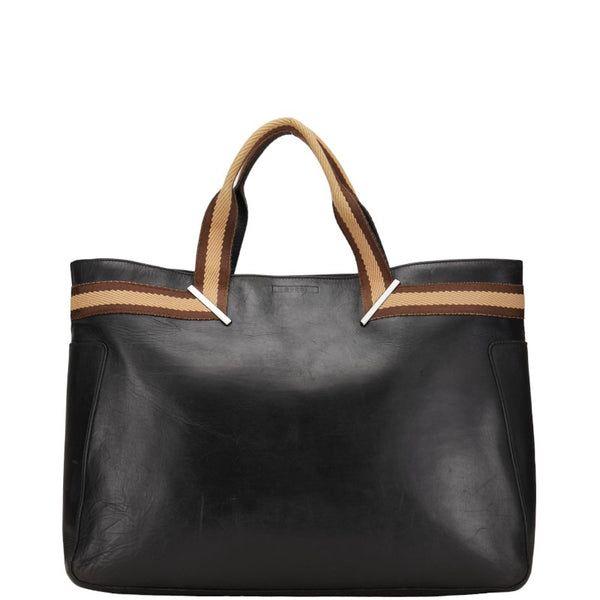 グッチ シェリーライン ハンドバッグ トートバッグ 002.1134 ブラック ブラウン レザー レディース GUCCI 【中古】